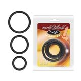 Baile Набор Эрекционных колец Cock & Ball rings Rubber Set